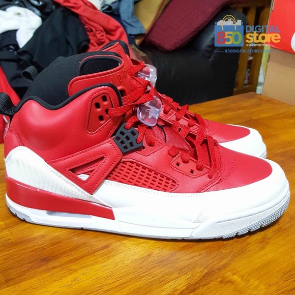jordan spizike red and white